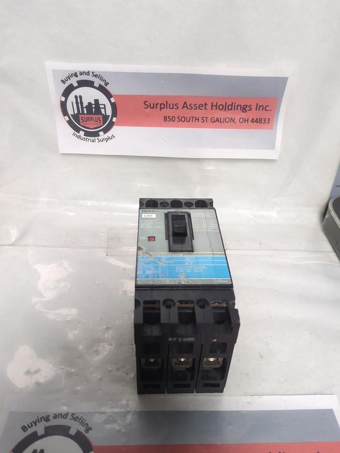 Used SIEMENS,ED43B060,CIRCUIT BREAKER 60 AMP 480 V 3-POLE PRE-OWNED