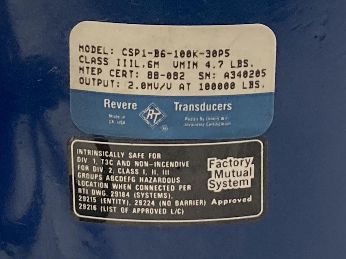 Revere Transducers,CSP1-B6-100K-30P5,Load Cell 2.0MV/V
