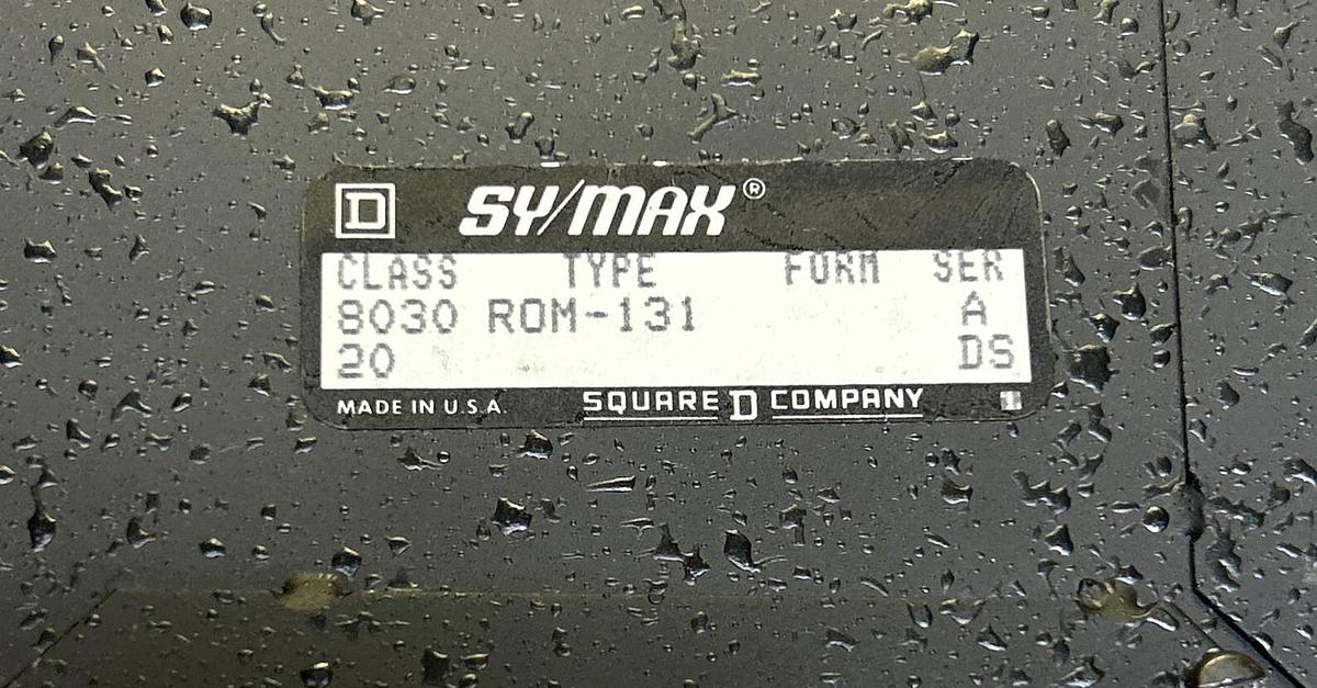 Used SQUARE D SYMAX,8030-ROM-131,PLC MODULE STEPPER CONTROL
