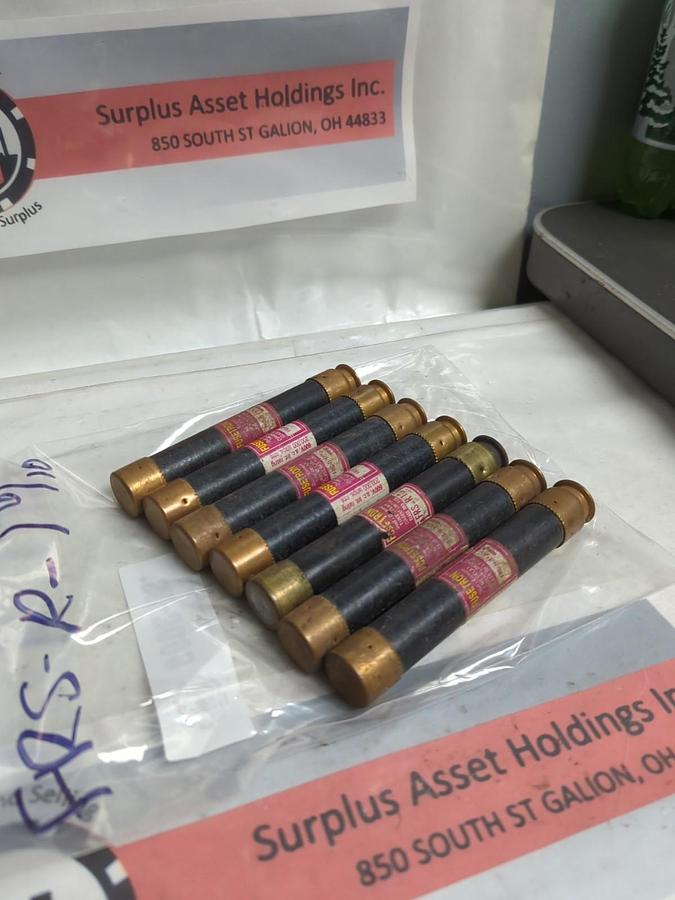 Used COOPER BUSSMANN,FRS-R-1-6/10,FUSETRON 1-6/10 AMP FUSE LOT OF 7 PRE-OWNED