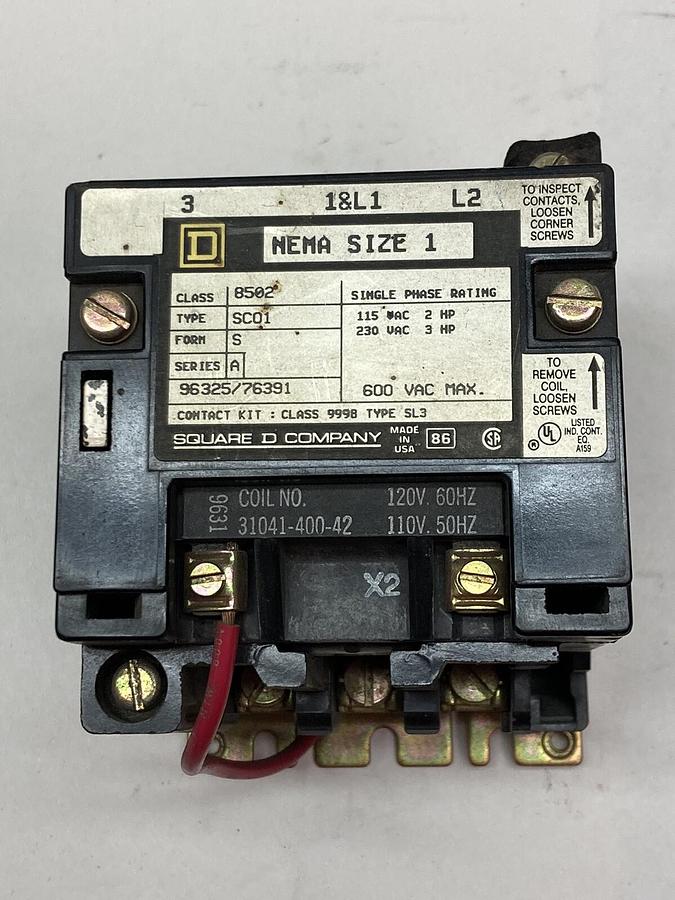Square D,8502 SC01,Magnetic Contactor