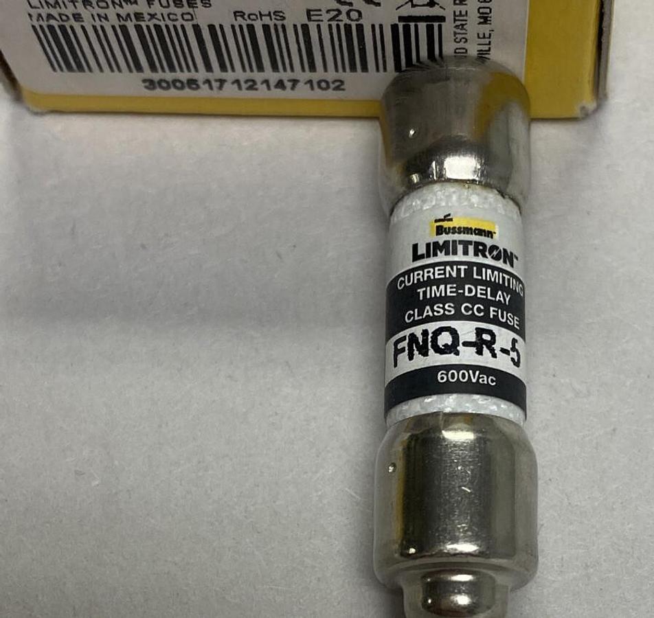 COOPER BUSSMANN,FNQ-R-5,LIMITRON 5 AMP FUSE LOT OF 10 NEW