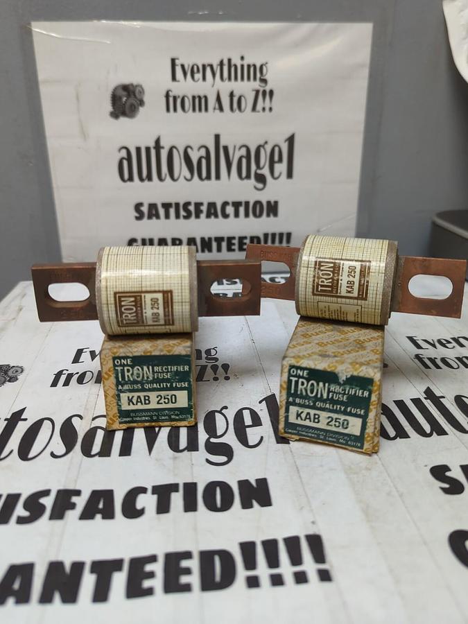 COOPER BUSSMANN,KAB-250,RECTIFIER 250 AMP FUSES LOT OF 2 NOS