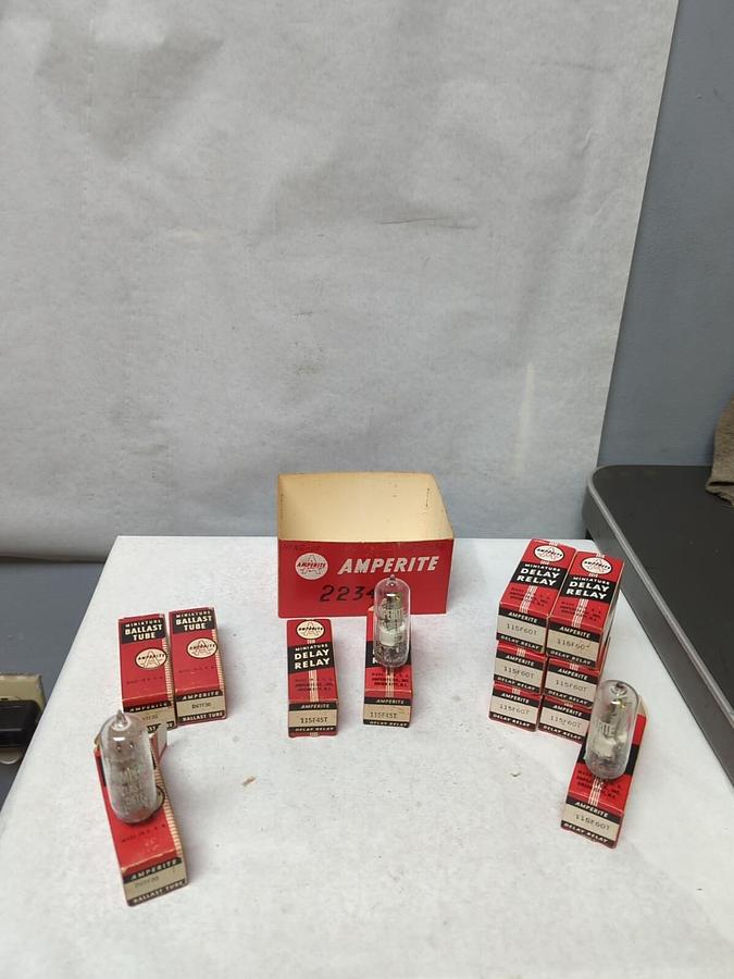 AMPERITE,D6TF30/115F45T/115F60T,VACUUM TUBES LOT OF 12 NOS