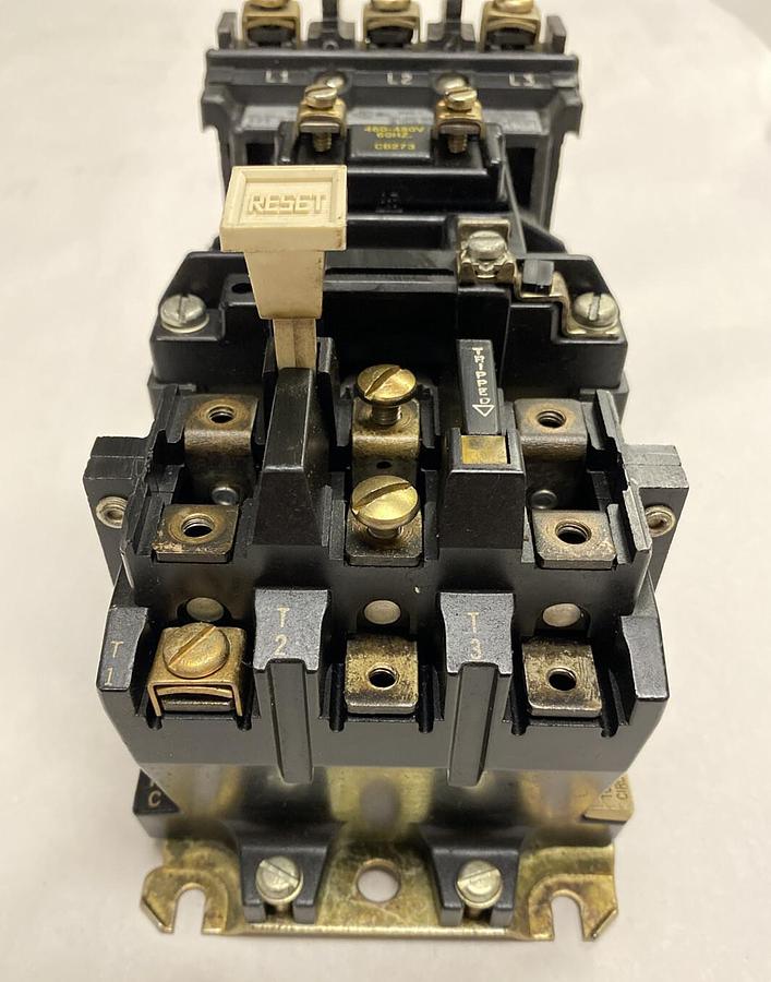 Used Allen-Bradley,509-B0D,Series B Size 1 Motor Starter 27AMP 600V 3 Pole 460V Coil