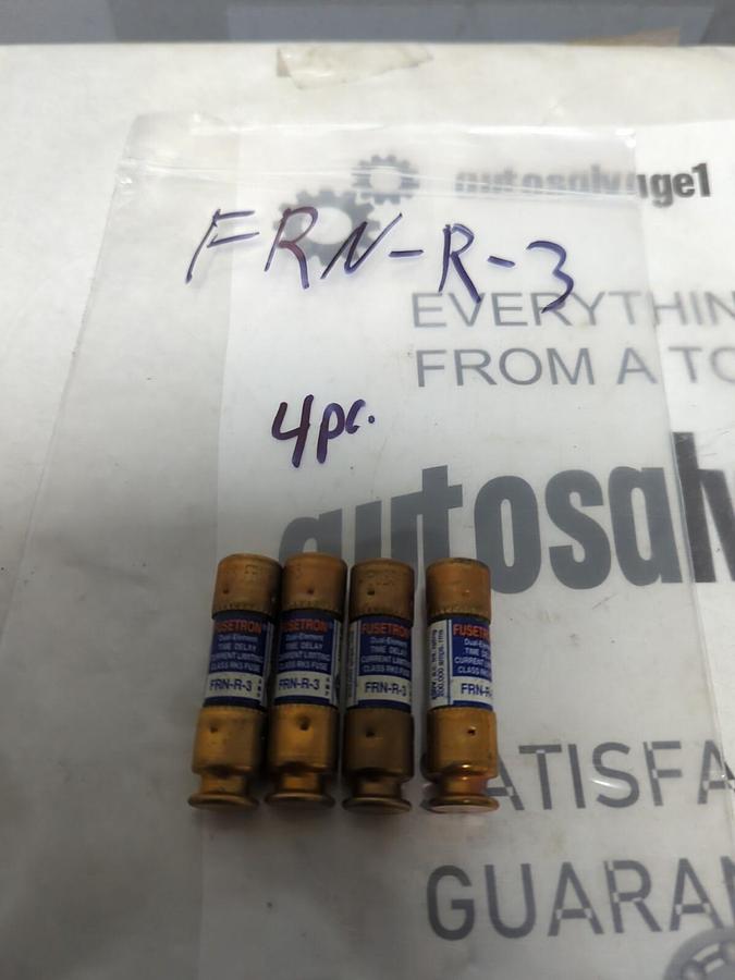 COOPER BUSSMANN,FRN-R-3,FUSETRON 3 AMP FUSE LOT OF 4 NOS
