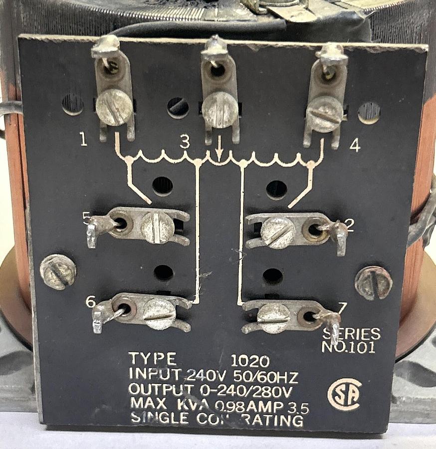 Used POWERSTAT,1020,AUTOTRANSFORMER