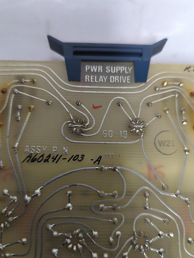 Used VERO ELECTRONICS,60-19,PWR SUPPLY RELAY BOARD ASSY A60241-103 A PRE-OWNED