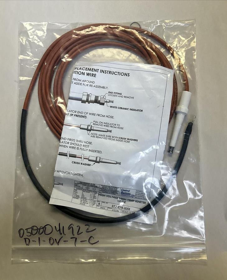 CONTROL SYSTEMS,157-879-XXX,HIGH VOLTAGE / HIGH TEMP IGNITER CABLE NOS