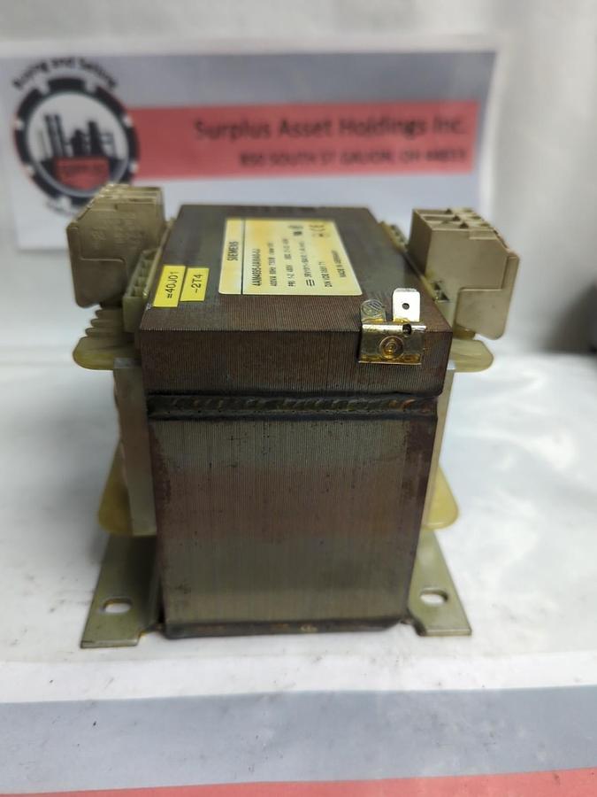 Used SIEMENS,4AM4895-0AW40-0J,TRANSFORMER 400VA 80HZ PRI-1-2 480V SEC-31-32 400V