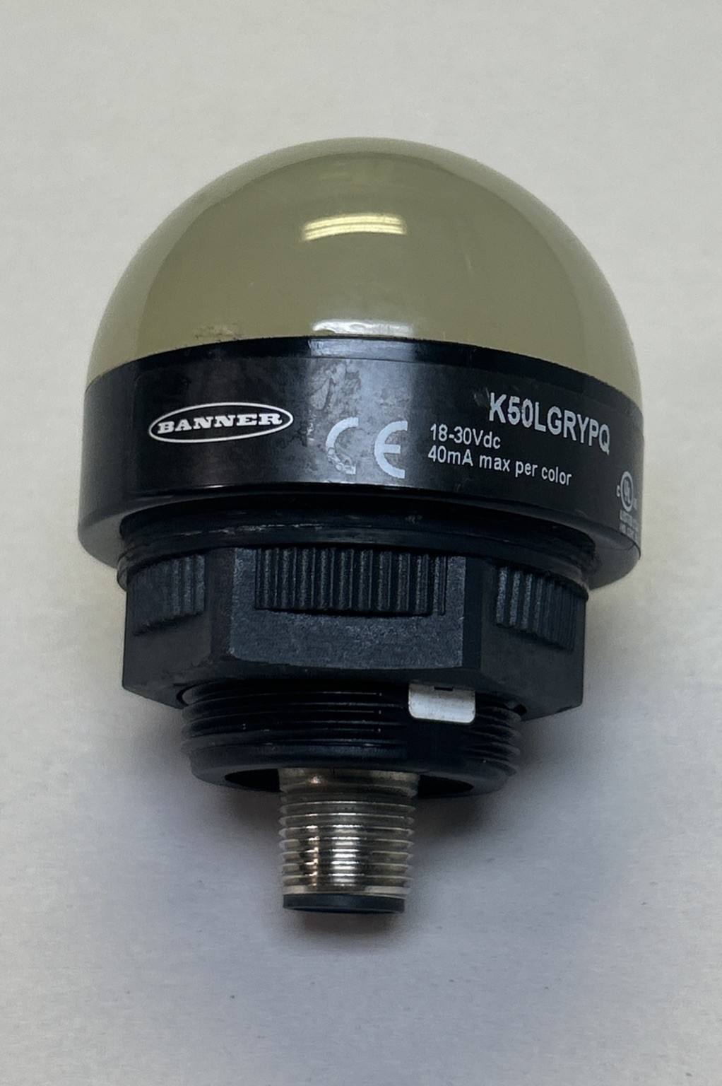 Used BANNER,K50LGRYPQ,DOME INDICATOR LIGHT