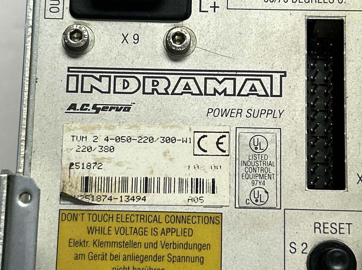 Used INDRAMAT,TVM2.4-050-220/300-W1,SERVO POWER SUPPLY