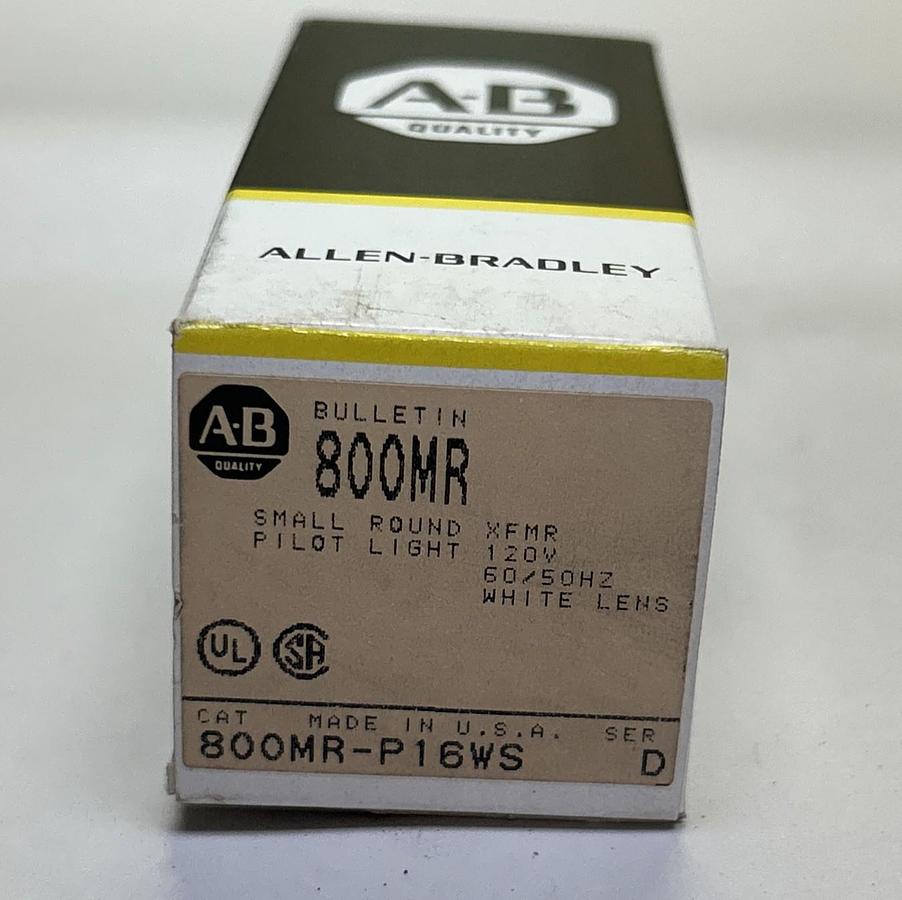 ALLEN BRADLEY,800MR-P16WS,WHITE LENS PILOT LIGHT NOS