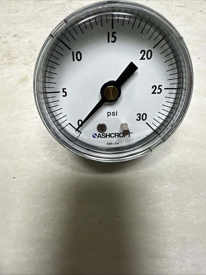 Used Ashcroft,20W1005 H 02B 30#,0-30 PSI Gauge