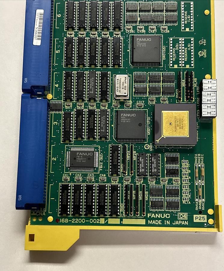 Used FANUC,A16B-2200-002,BASE 2 BOARD WITH ADD MEMORY 15 A CONTROL BOARD