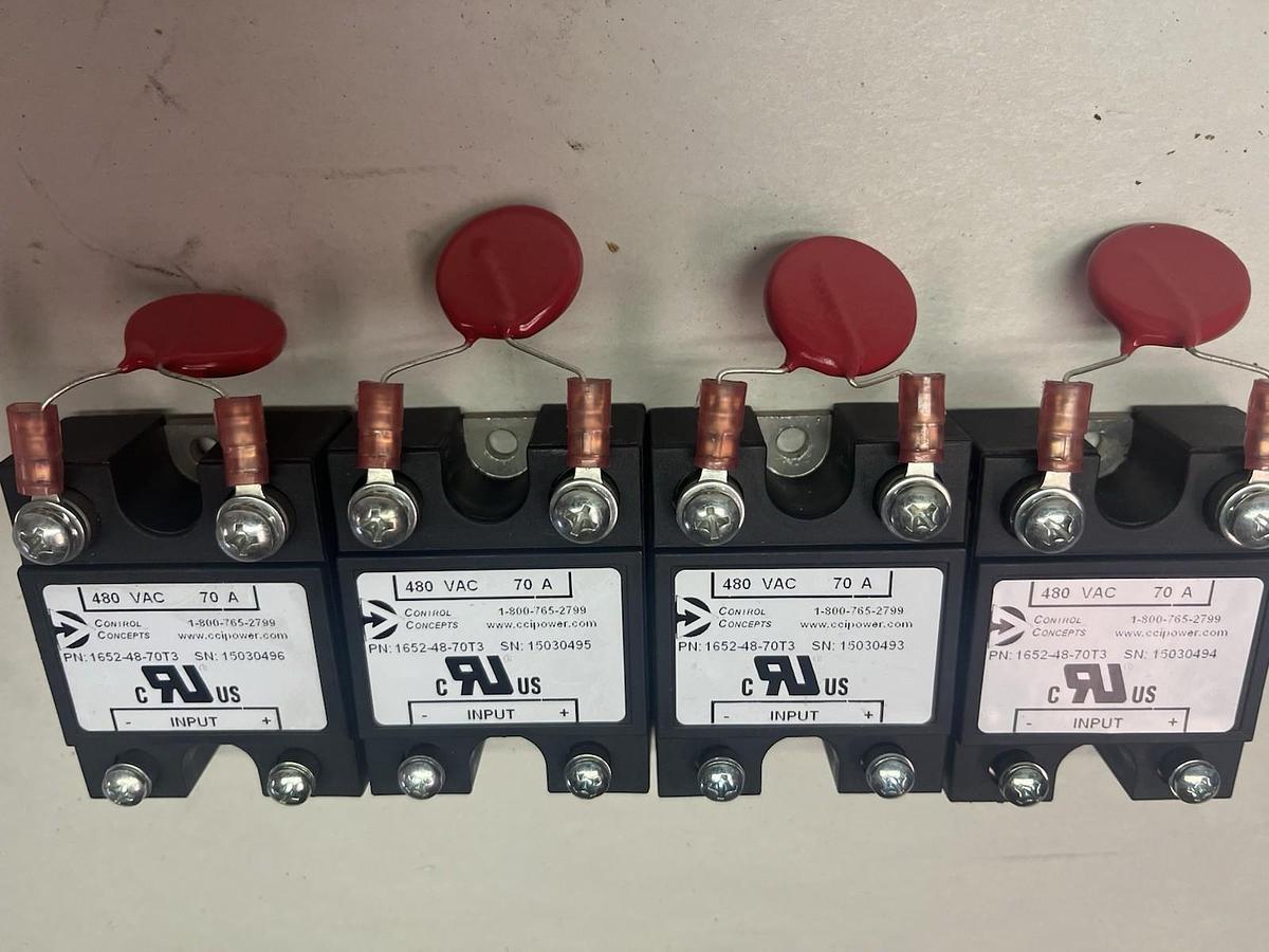 Used CONTROL CONCEPTS,1652-48-70T3,SOLID STATE RELAY LOT OF 4