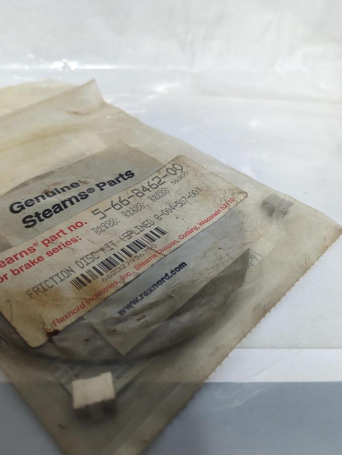 REXNORD STEARNS,5-66-8462-00,FRICTION DISC KIT-SPLINED 8-004-507-00 NOS