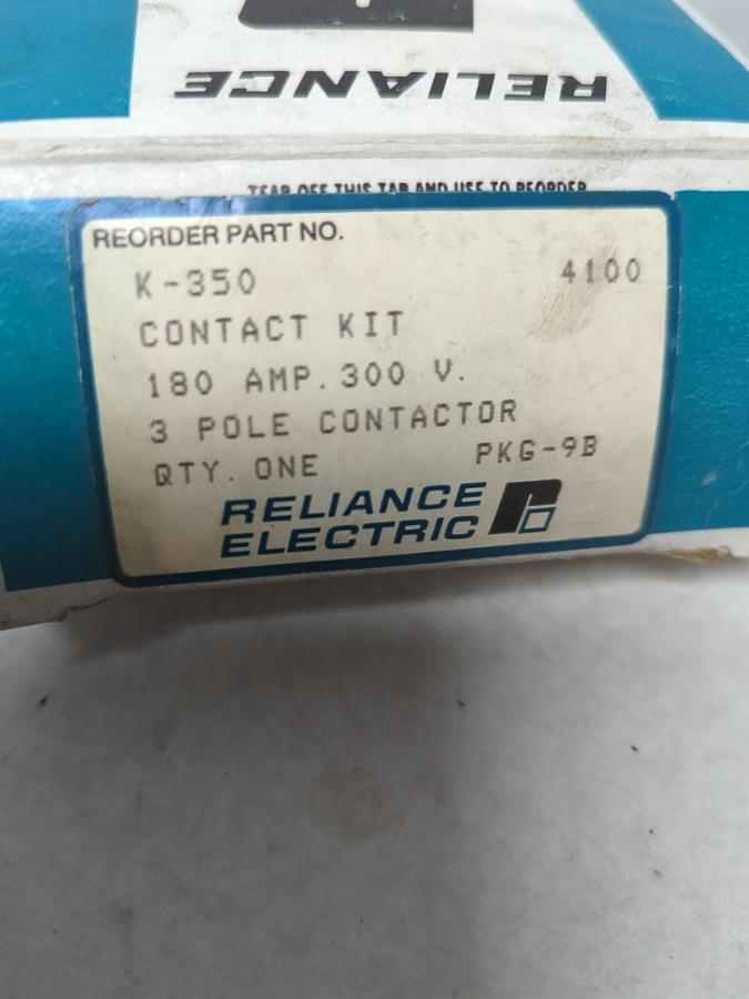 RELIANCE ELECTRIC,K-350,CONTACT KIT 180 AMP 300V 3-POLE NOS