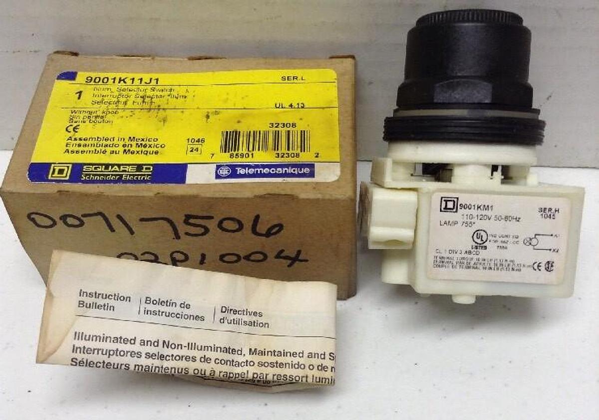 Square D,9001K11J1,Series L Illuminated Selector Switch Without Knob