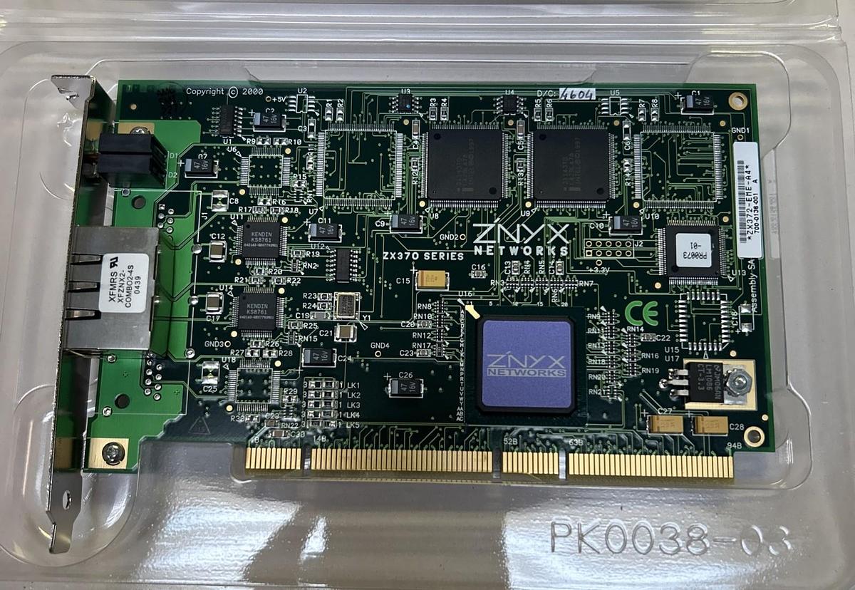 ZNYX,ZX372-EME-A4,NIC FAST ETHERNET ADAPTER CIRCUIT BOARD NOS
