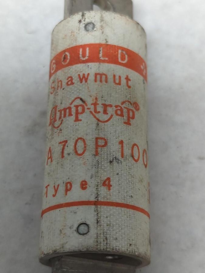 Used GOULD SHAWMUT,A70P100,AMP-TRAP 100 AMP FUSE PRE-OWNED