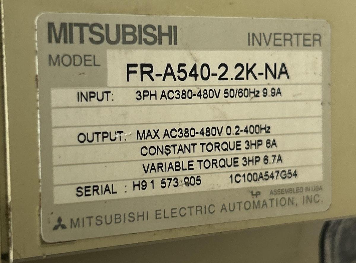Used MITSUBISHI,FR-A540-2.2K-NA,INVERTER DRIVE