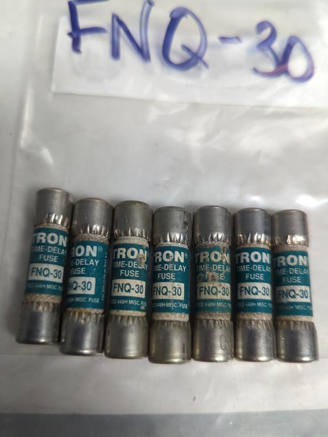 Used COOPER BUSSMANN,FNQ-30,TRON 30 AMP FUSE LOT OF 7 PRE-OWNED