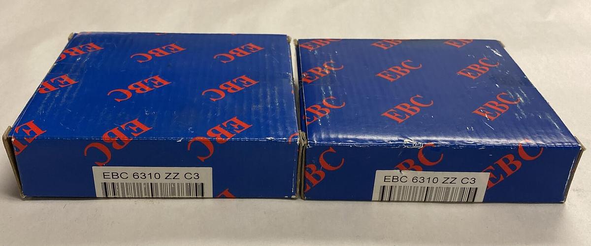 Used EBC,6310 ZZC3,Ball Bearing Lot of 2 NOS