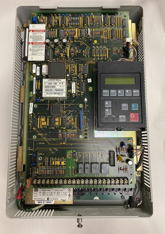 Used Allen-Bradley,1336S-B007-AA-FR6-HA2,Ser D 1336 Plus Sensorless Vector AC Drive