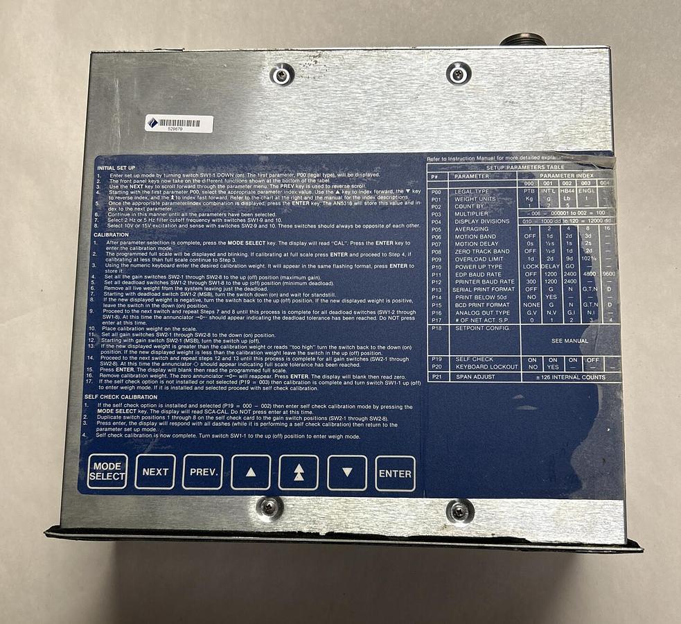 Used ANALOGIC,AN5316PM-D-2-B-XX-R-XXX,LOAD CELL DIGITIZER