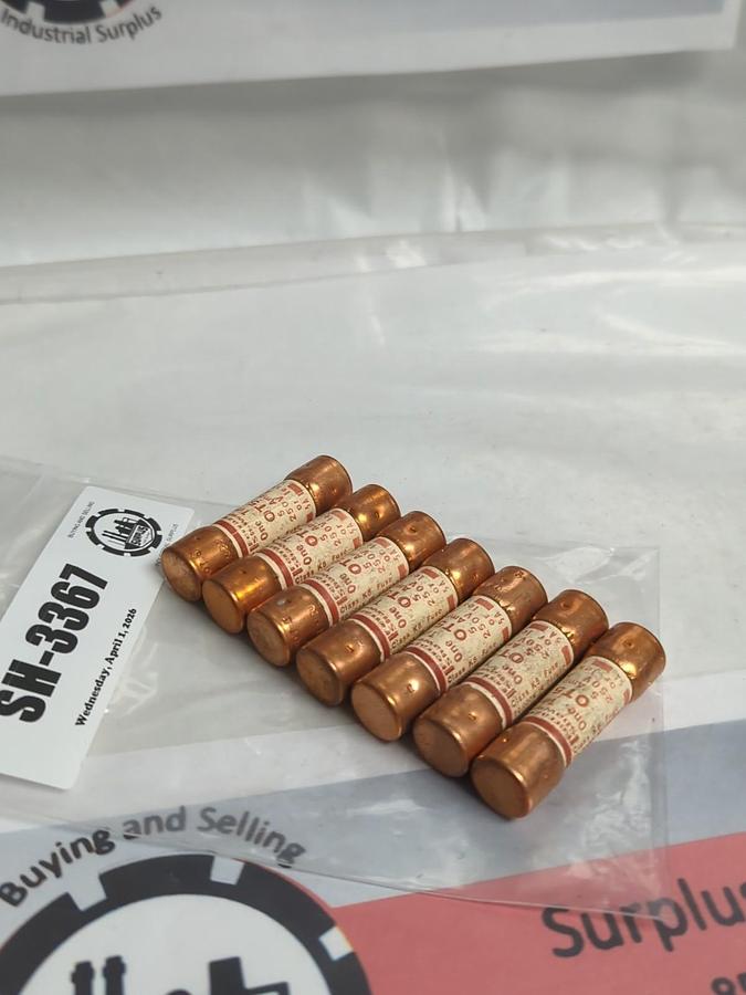 Used GOULD SHAWMUT,OT5,ONE TIME 5 AMP FUSE LOT OF 7 PRE-OWNED