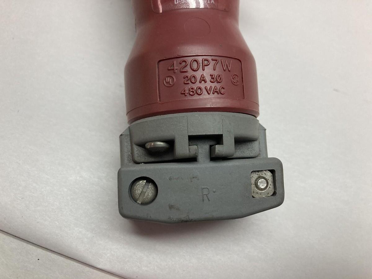 Used Hubbell,420P7W,Pin and Sleeve 20A 480Vac