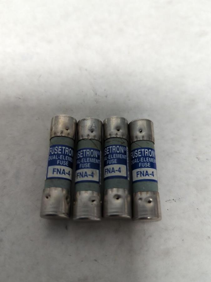 COOPER BUSSMANN,FNA-4,FUSETRON 4 AMP FUSE LOT OF 4 NOS