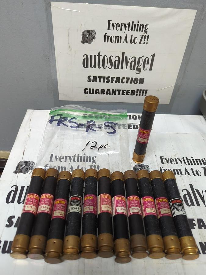 COOPER BUSSMANN,FRS-5,FUSETRON 5 AMP FUSES LOT OF 12 NOS