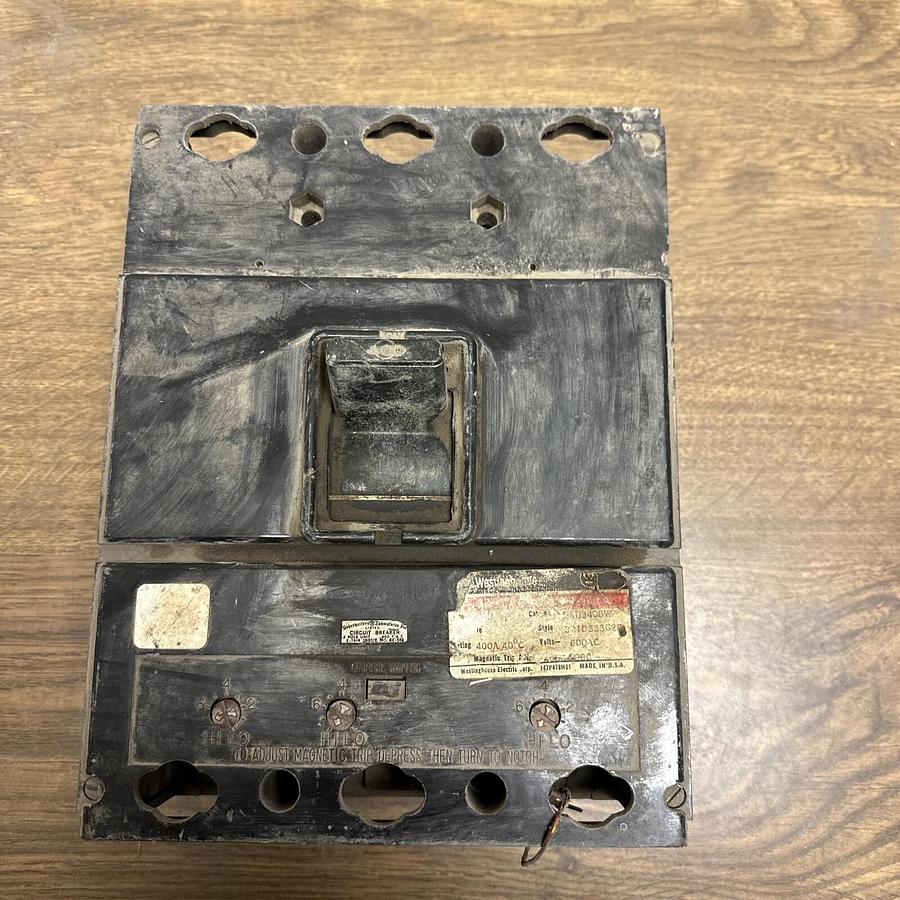 Used Westinghouse,LAB3400W,400A 600V 3400Watt Circuit Breaker