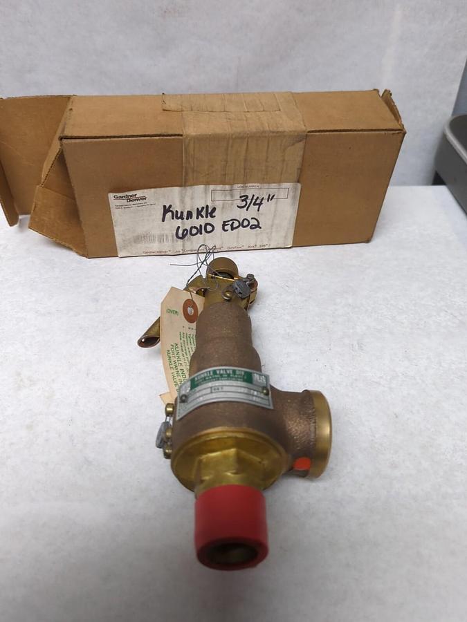 GARDNER DENVER KUNKLE,6010 ED02,3/4 INCH OUTLET PRESSURE RELIEF VALVE NOS