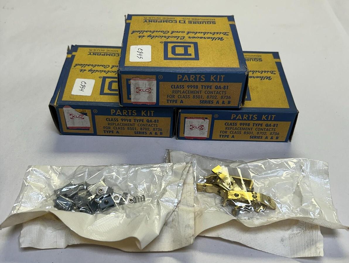 SQUARE D,9998QA-81,CONTACT KIT LOT OF 3 NOS
