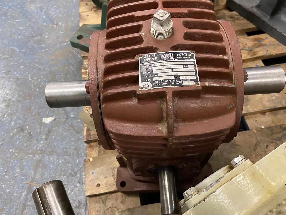 Used EX-Cell-O Cone Drive,HU35-6,Gear Reducer Ratio 20 5.85Hp 1750RPM