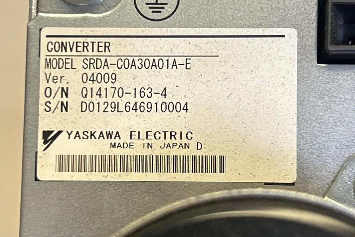 Used YASKAWA ELECTRIC,SRDA-C0A30A01A-E,ROBOT RECTIFIER DC CONVERTER