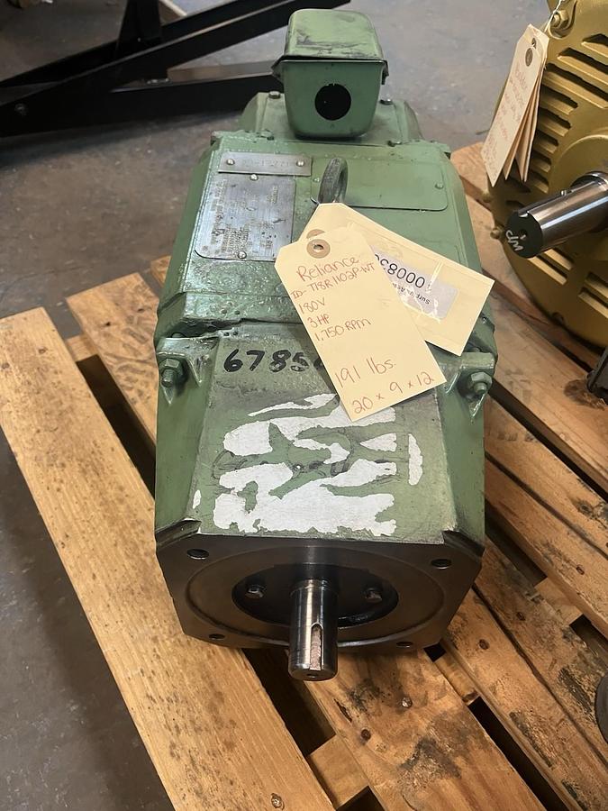Used RELIANCE,DC1811ATCZ,DC MOTOR 3HP 1750RPM 180VDC