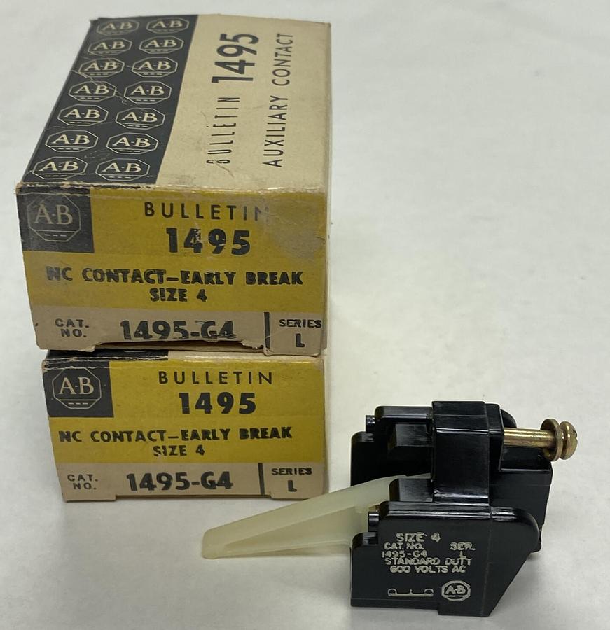 ALLEN BRADLEY,1495-G4,SER L NC CONTACT LOT OF 2 NEW