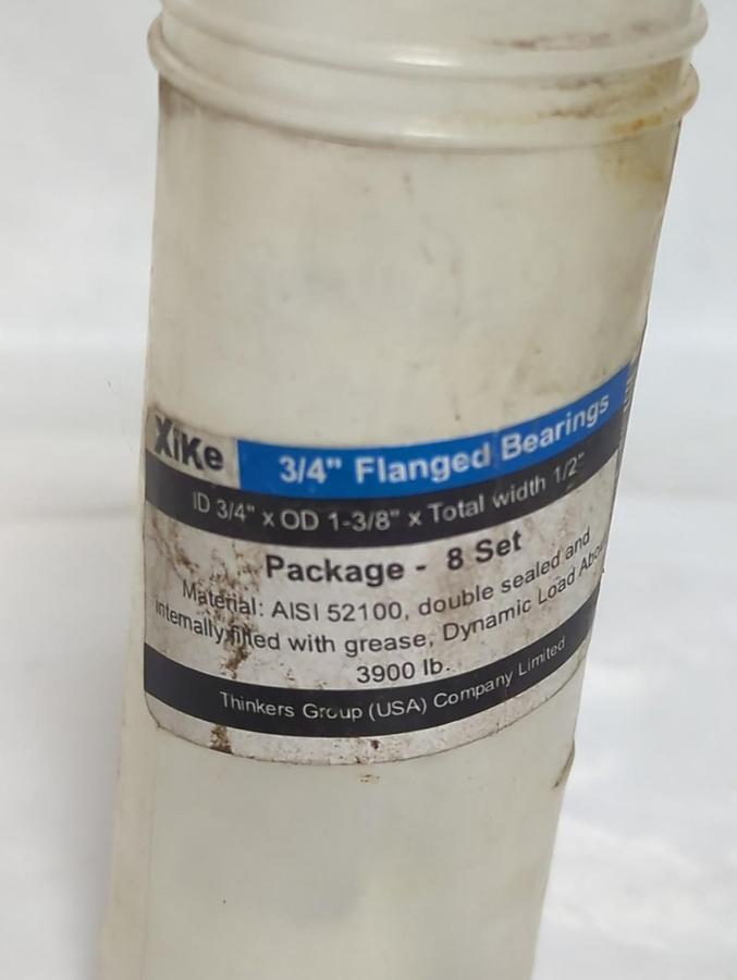 XIKE,6003 2RS,FLANGED BALL BEARING 3/4 INCH LOT OF 4 NOS