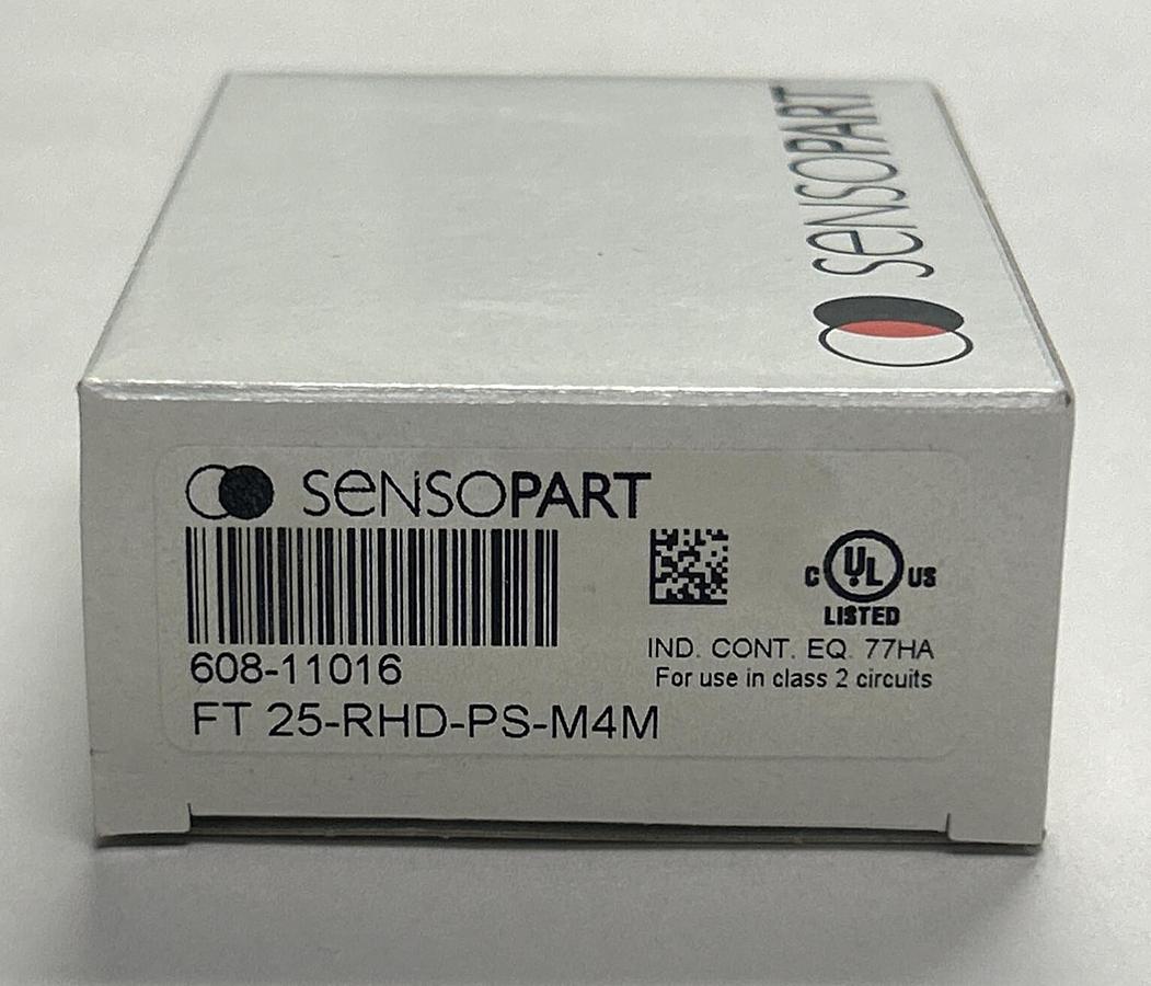 Used SENSOPART,FT 25-RHD-PS-M4M, PHOTOELECTRIC PROXIMITY SENSOR NEW