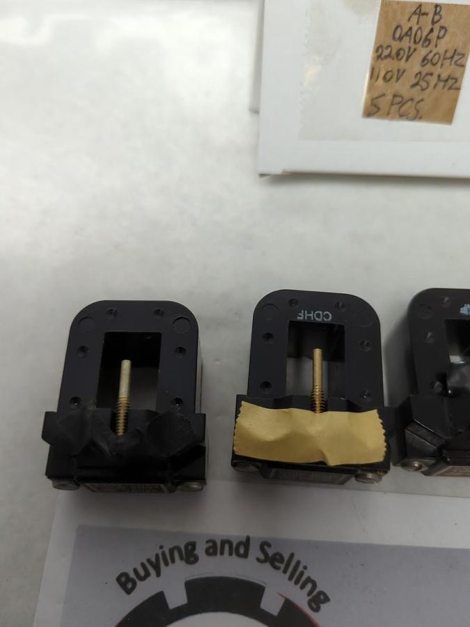 Used ALLEN-BRADLEY,0A06P,COIL 220V 60HZ 110V 25HZ LOT OF 5 PRE-OWNED