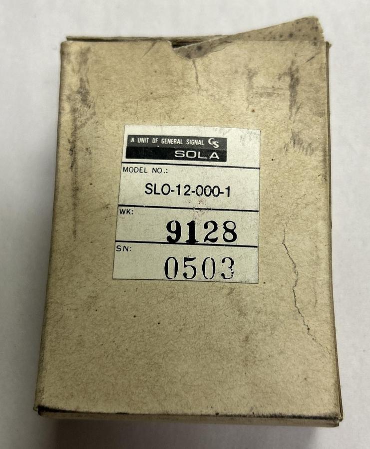 EMERSON SOLA,SLO-12-000-1,OVER VOLTAGE PROTECTOR NOS