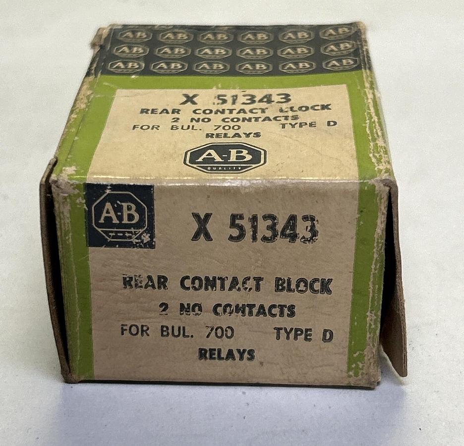 ALLEN BRADLEY,X-51343,REAR CONTACT BLOCK NOS