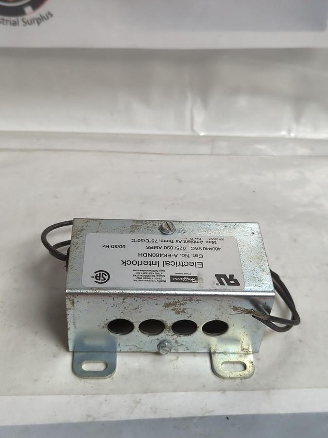 Used HOFFMANN,A-EK460NDH,ELECTRICAL INTERLOCK 480/440VAC .025/.030AMPS PRE-OWNED