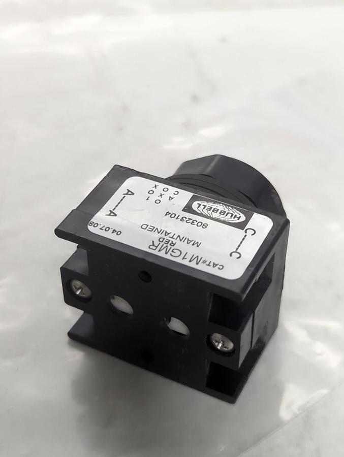 Used HUBBELL,M1GMR,RED MAINTAINED PUSH BUTTON PRE-OWNED