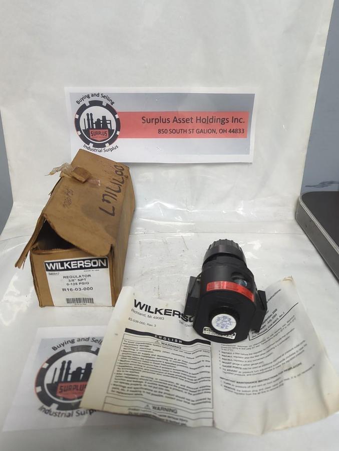 WILKERSON,R16-03-000,REGULATOR 3/8 NPT 0-125 PSIG NOS
