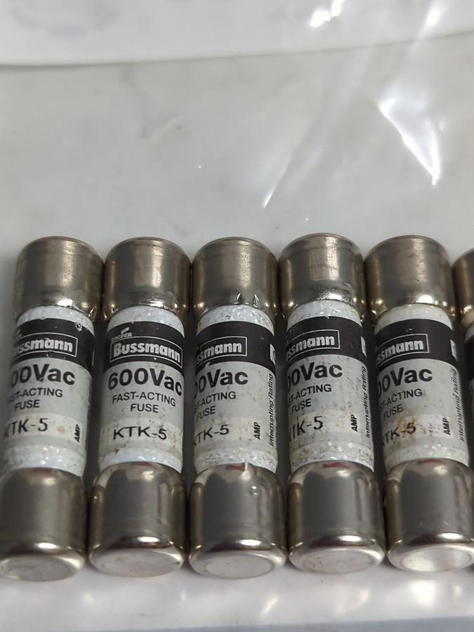 COOPER BUSSMANN,KTK-5,LIMITRON 5 AMP FUSE LOT OF 6 NOS
